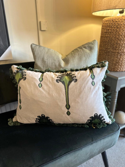 Kasbah Double Sided Cushion - Emerald
