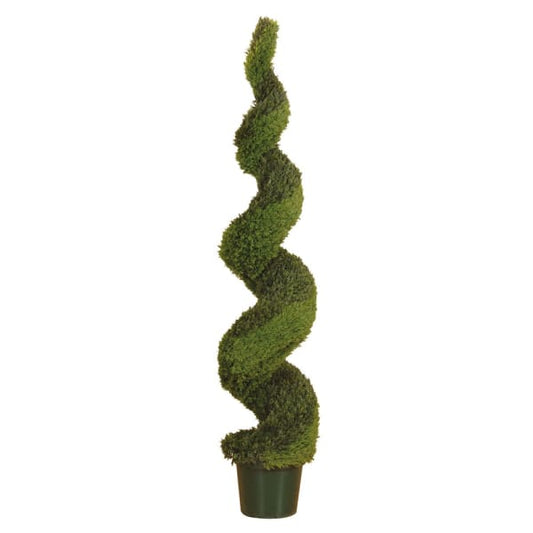Green Outdoor Conifer Spiral Topiary