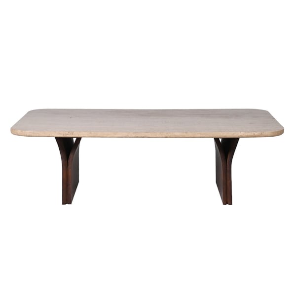 Clement Travertine Coffee Table - detail 3