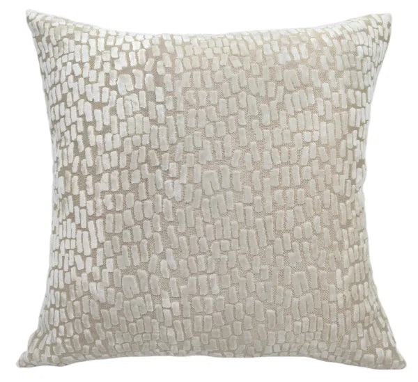 Ivory Cut Velvet Cushion