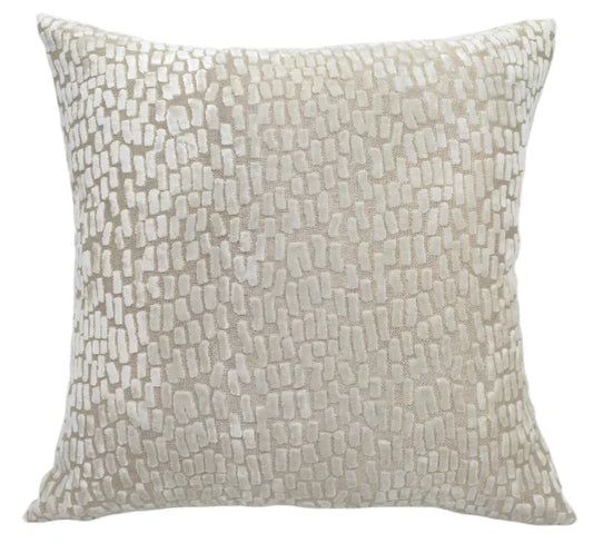 Ivory Cut Velvet Cushion
