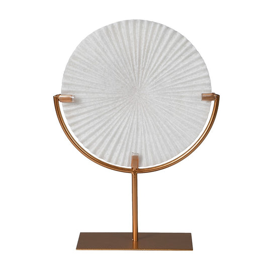 Small Faux Marble Disc On Stand Ornament