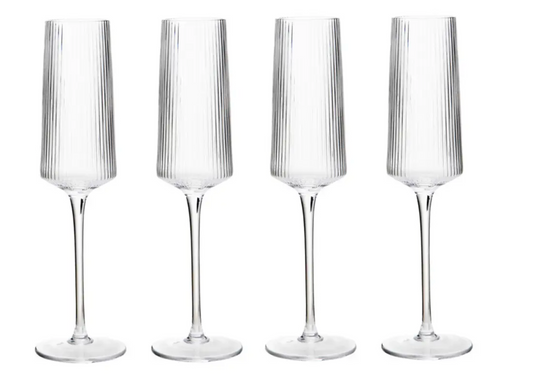 Set Of 4 Champagne Glasses