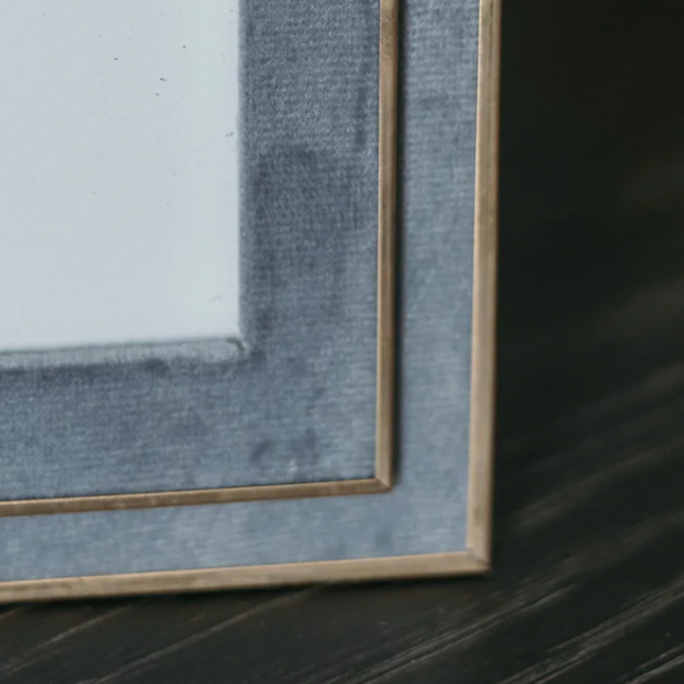 Grey and Gold Rim Photo Frame