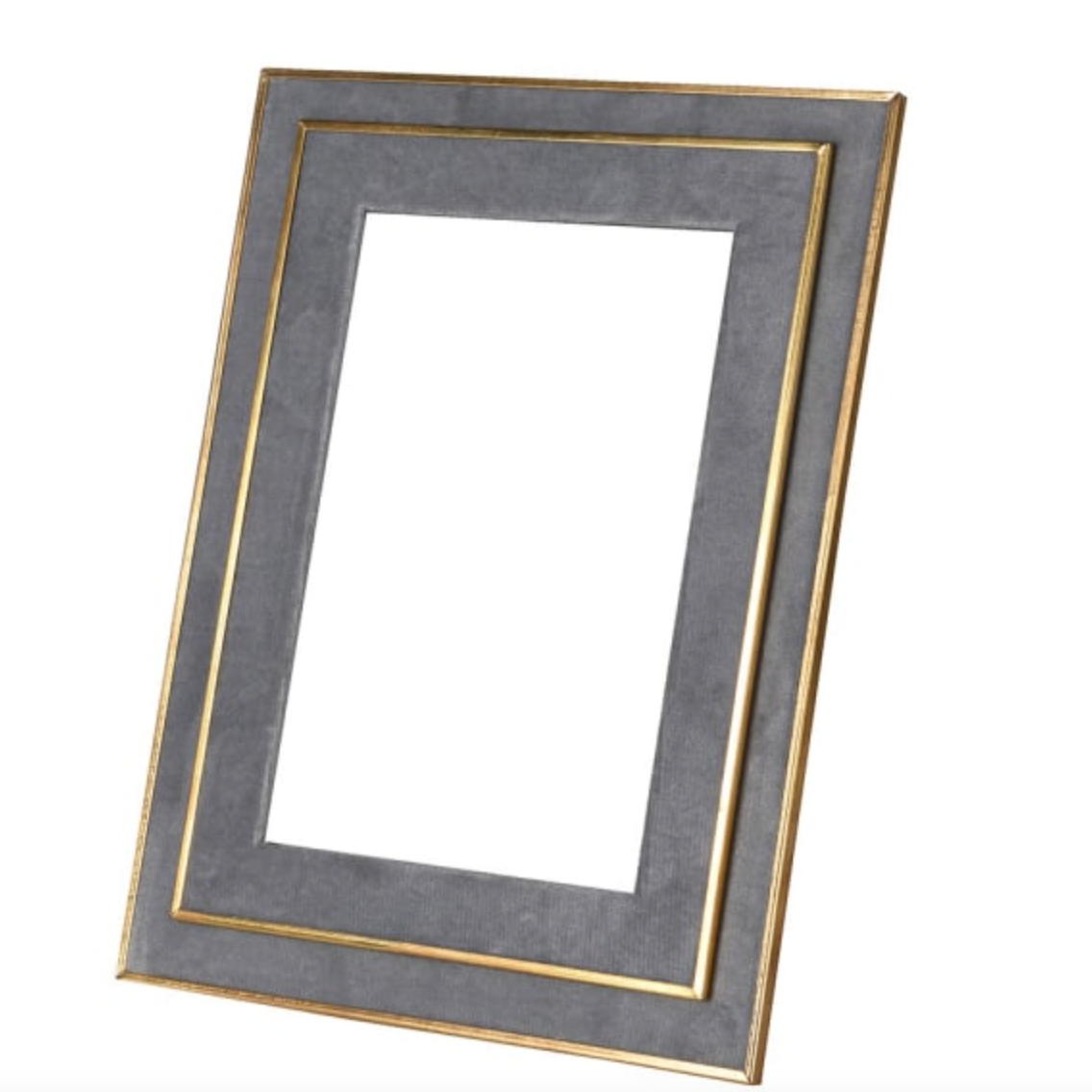 Grey and Gold Rim Photo Frame