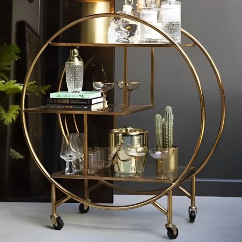 Gold Drinks Trolley