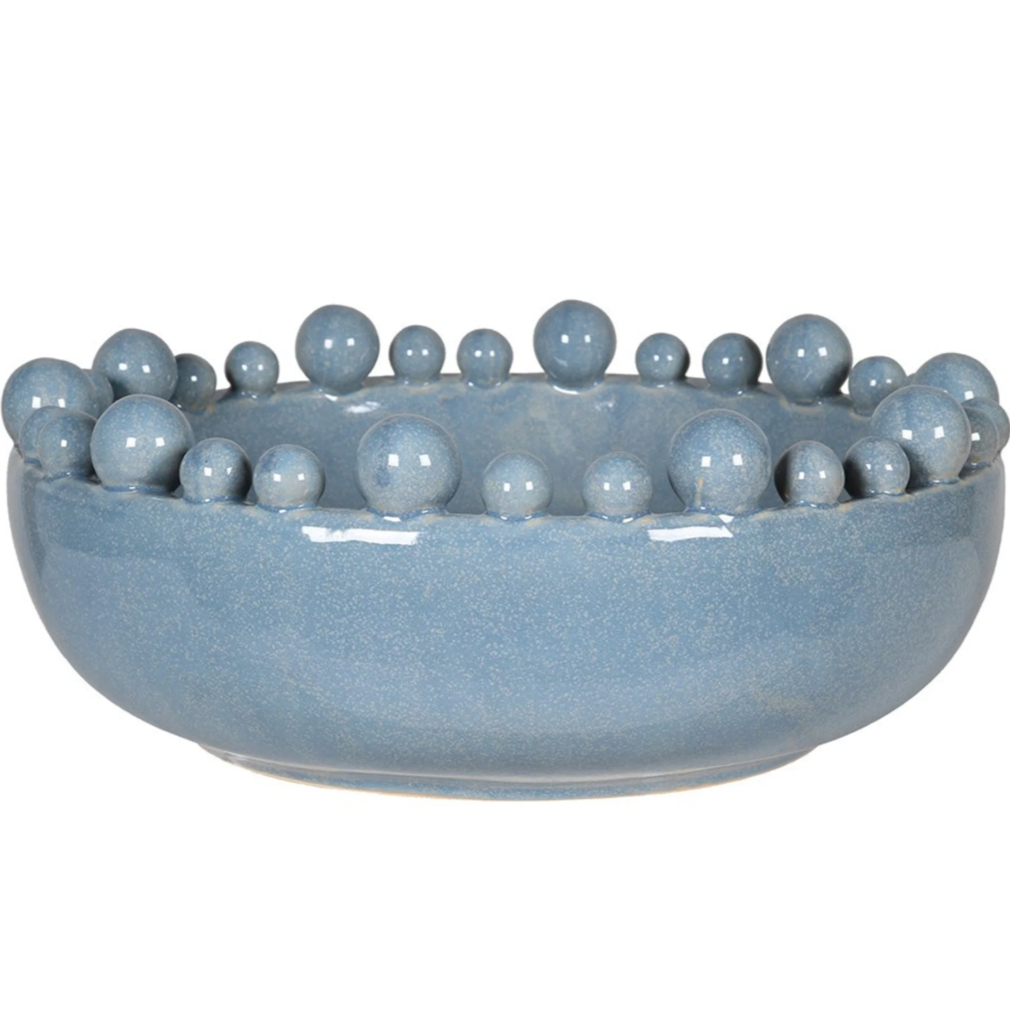 Blue Sands Ceramic Bobble Bowl