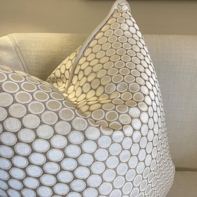 Silk Geometric Cushion