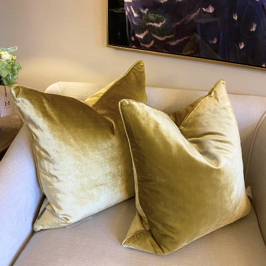 Yellow Velvet Cushion