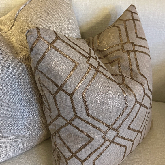 Gold Geometric Cushion