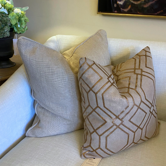 Gold Geometric Cushion
