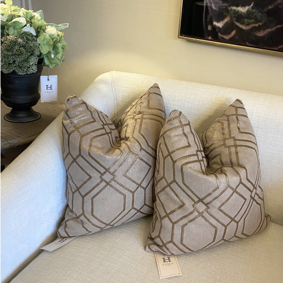 Gold Geometric Cushion