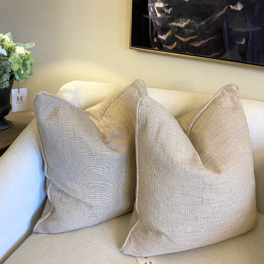 Large Fawn Linen Cushion