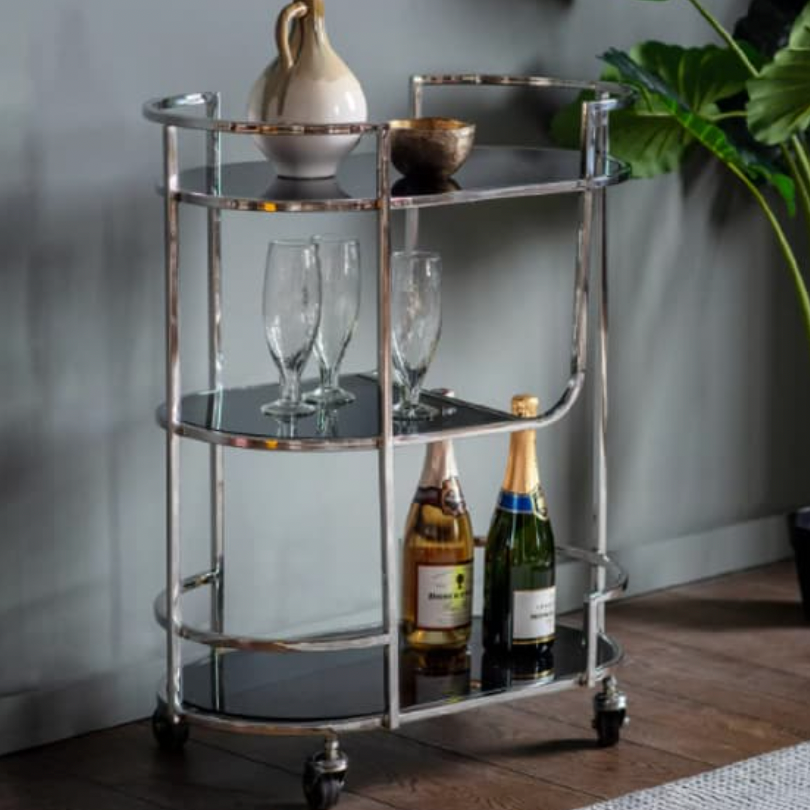 Beauchamp Drinks Trolley Silver