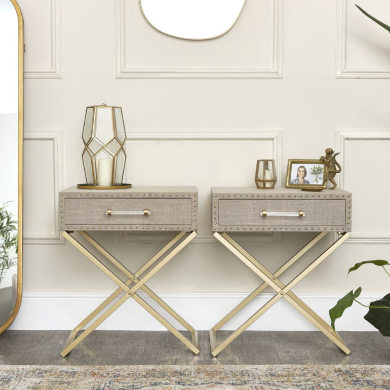 Linen Single Drawer Bedside