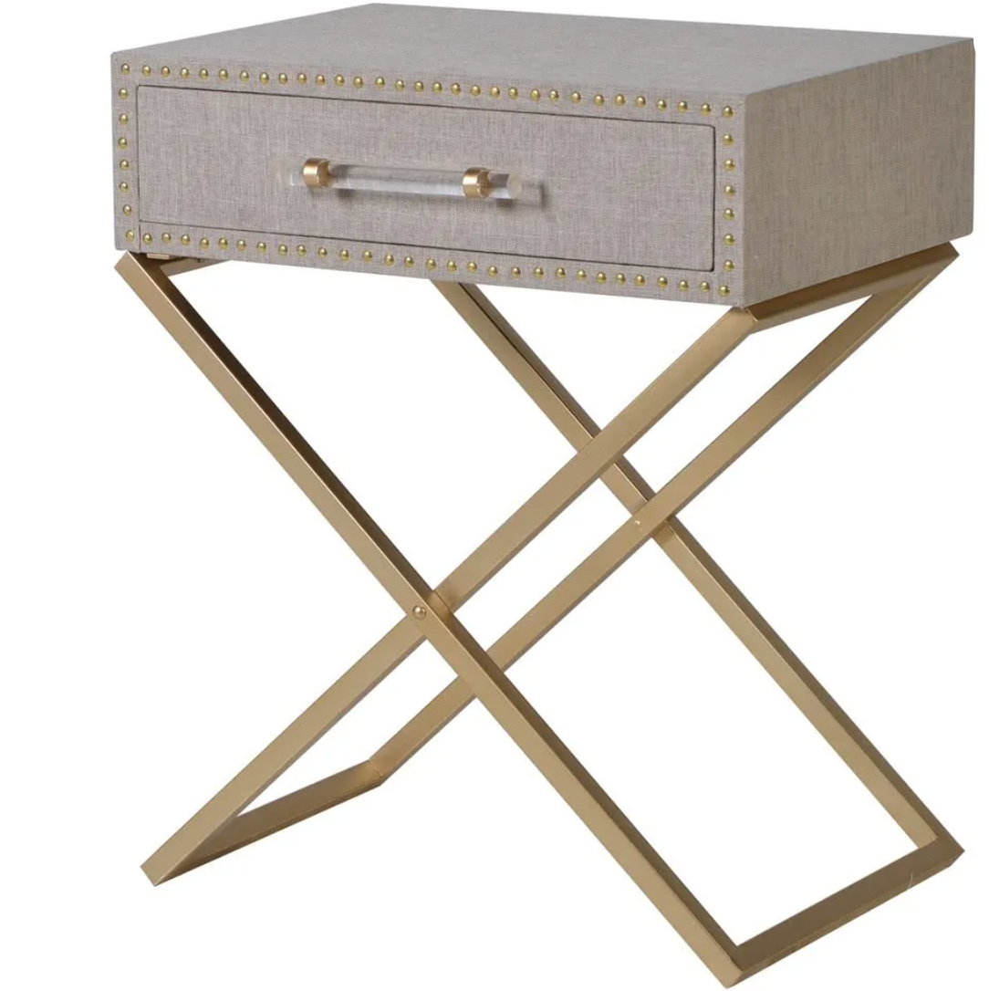 Linen Single Drawer Bedside