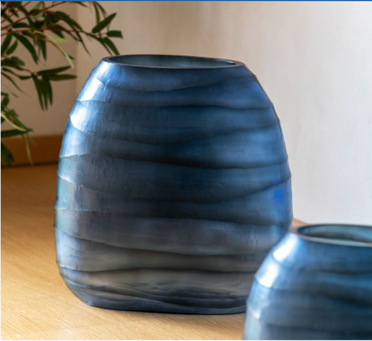 SINTRA HANDBLOWN CARVED GLASS VASE