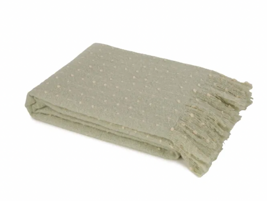 Maisie Mint Raised Dot Throw