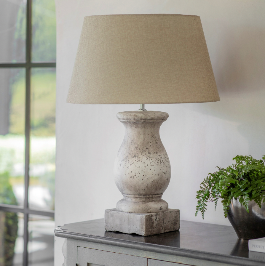 Stone Column Table Lamp