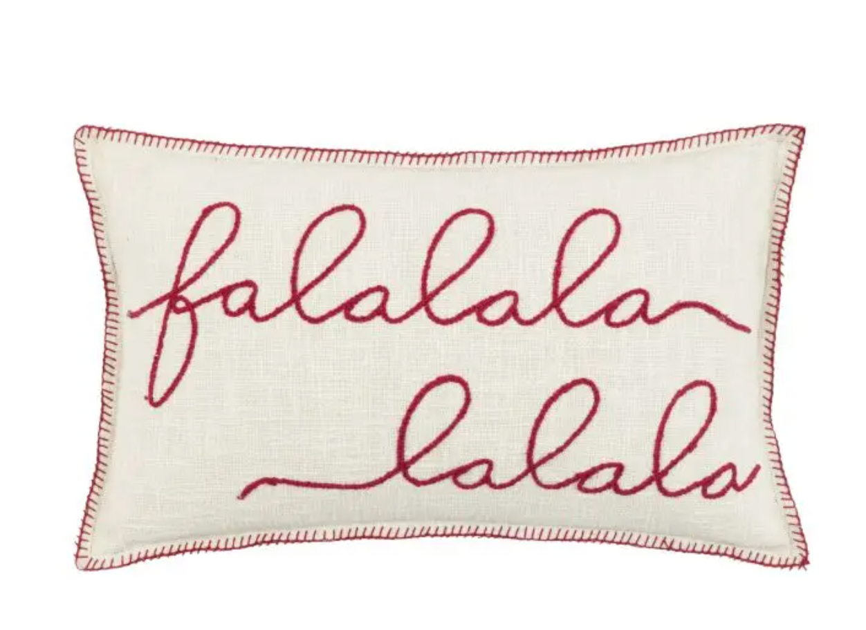 Christmas Falalala Stitched Cushion