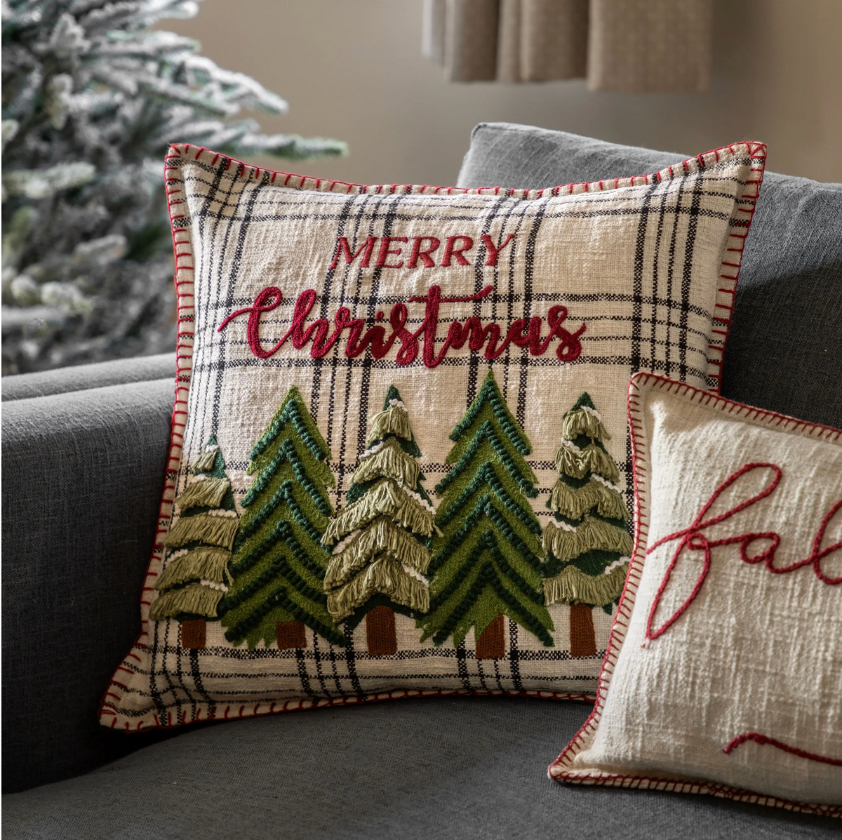 Merry Christmas Tree Cushion