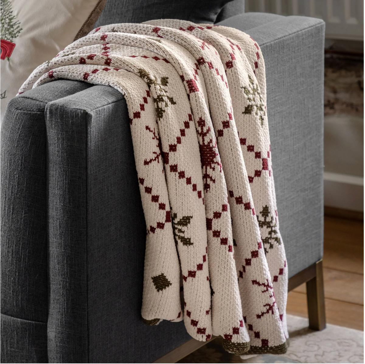 Heritage Fairisle Chenille Woven Throw