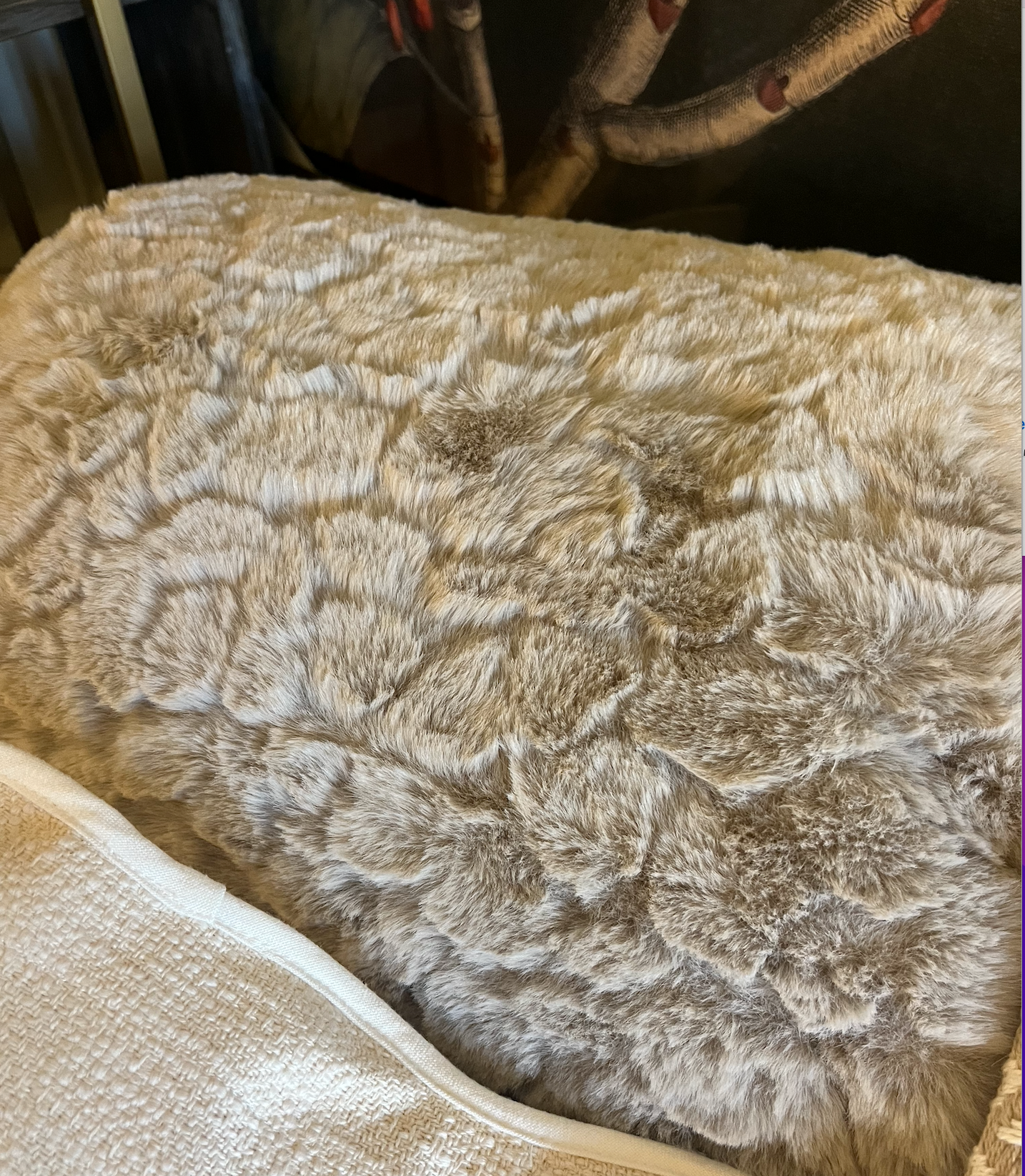 Cloud / Pebble Soft Faux Fur Throw
