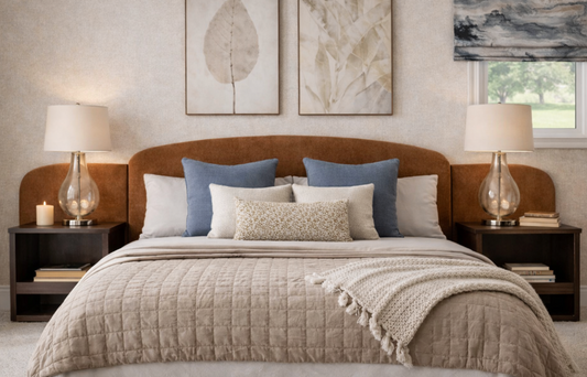 Headboard King Chamfered Edge - Rust