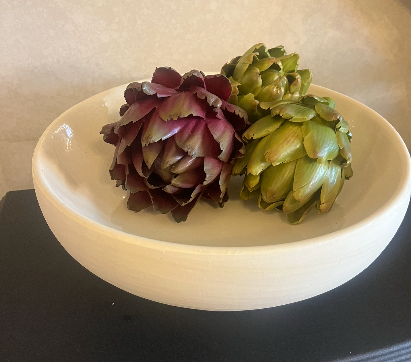 Cream Footed Decorative Bowl