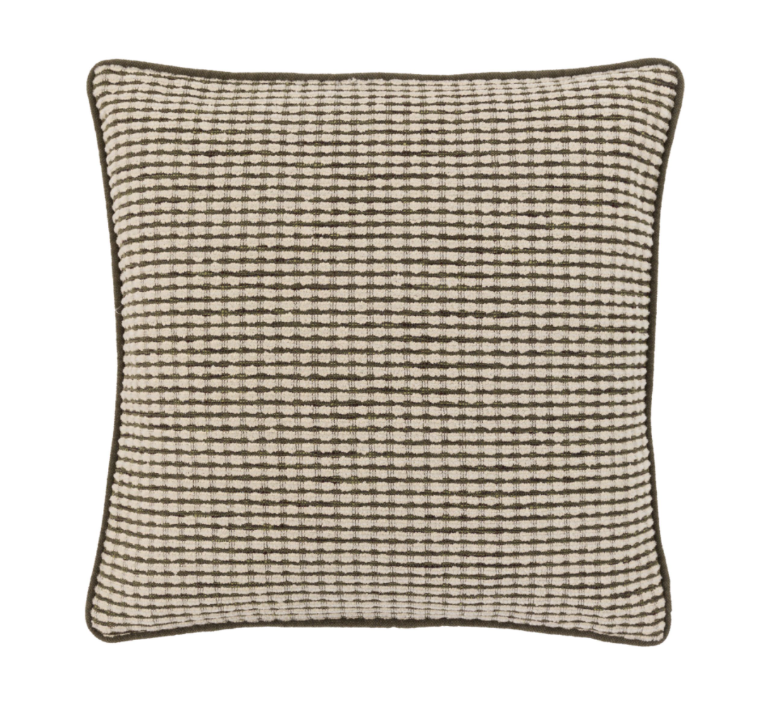 Maison Chenille Jacquard Cushion Olive