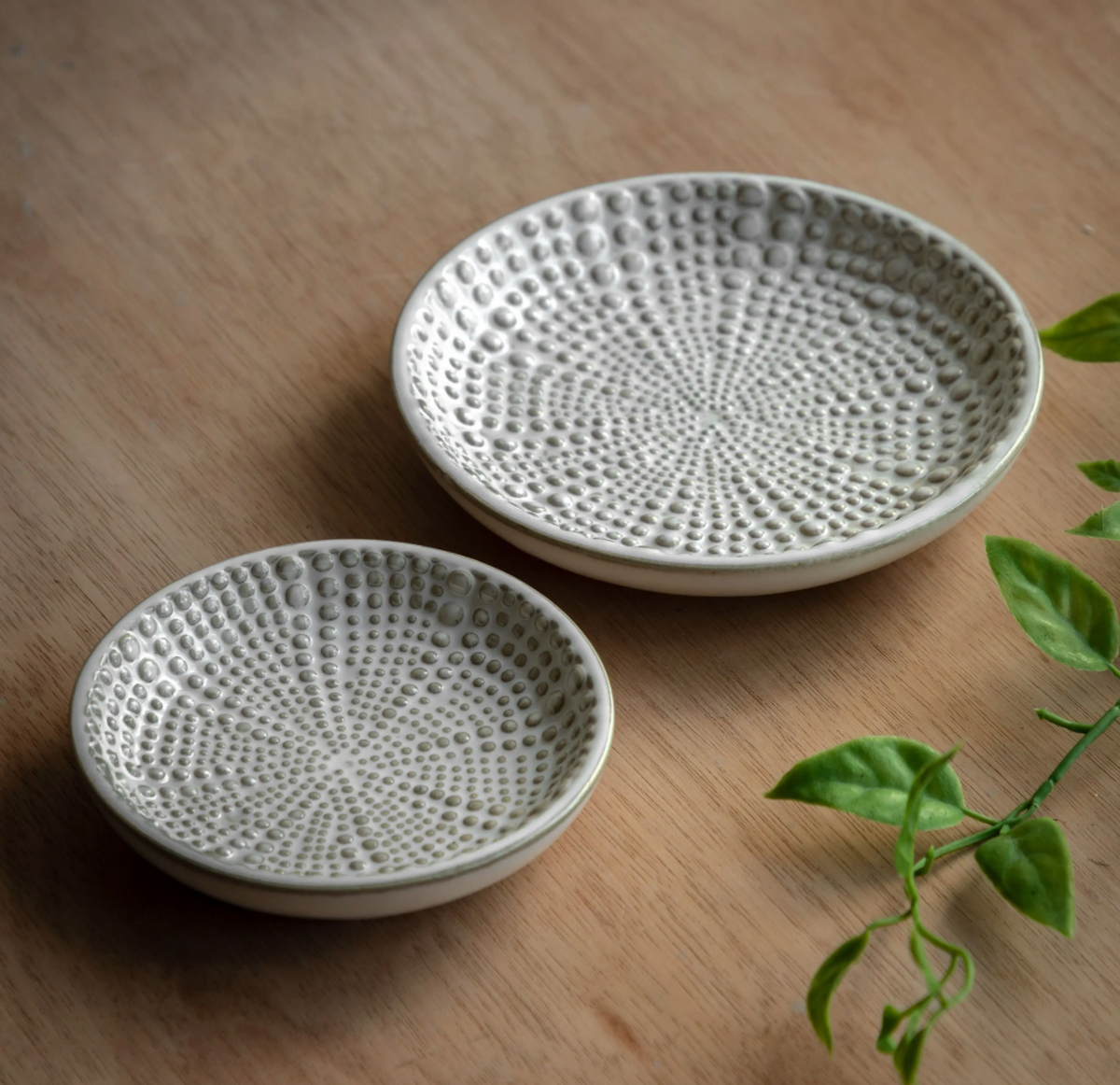 Brea Beaded Trinket Tray Set of 2