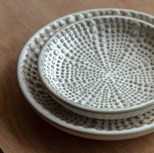 Brea Beaded Trinket Tray Set of 2