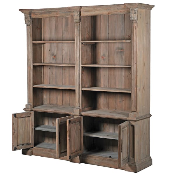 Colonial Reclaimed 4 Door Bookcase