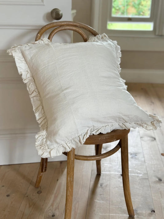 Hallie Cream Ruffle Cushion 45 x 45cm