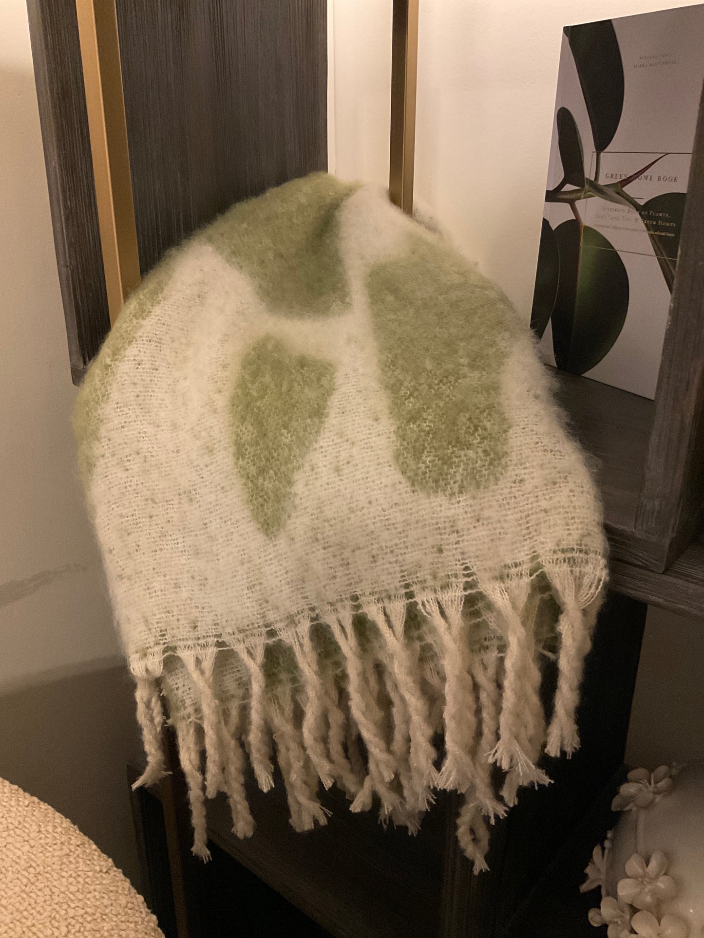 Green abstract throw