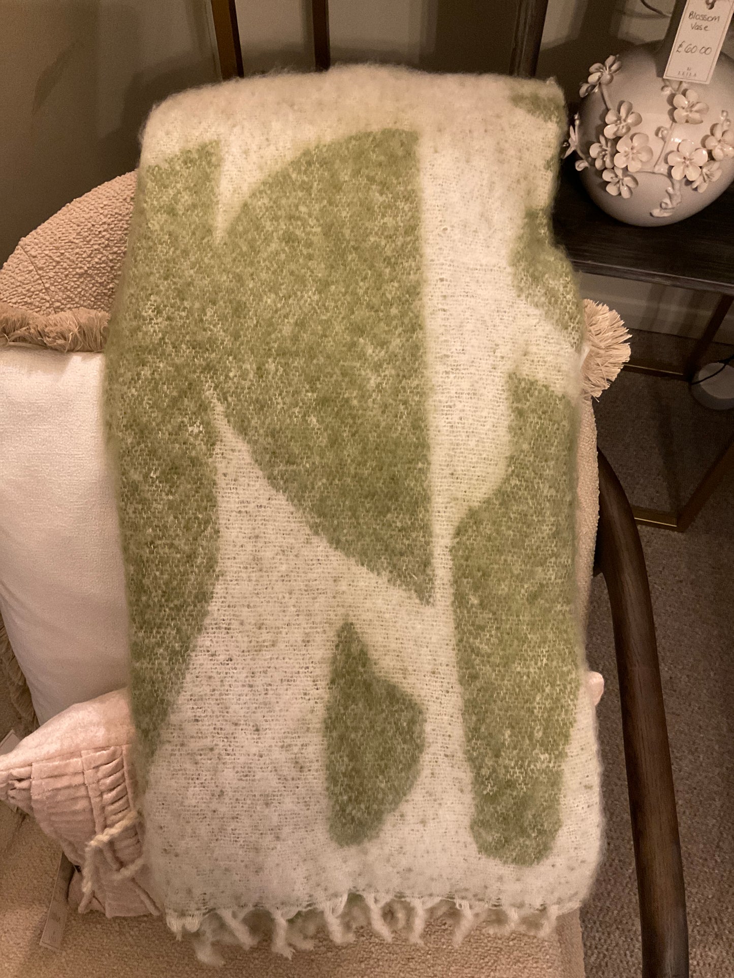 Green abstract throw