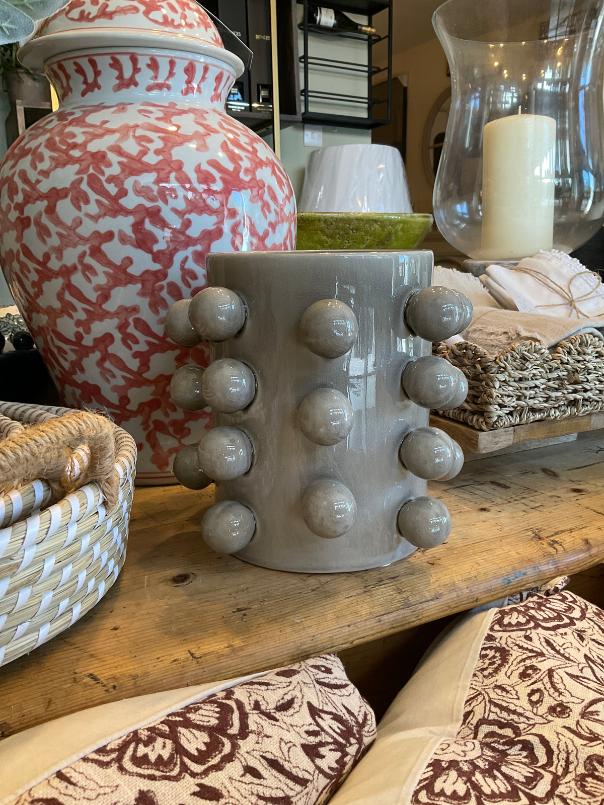 Grey Bobble Planter