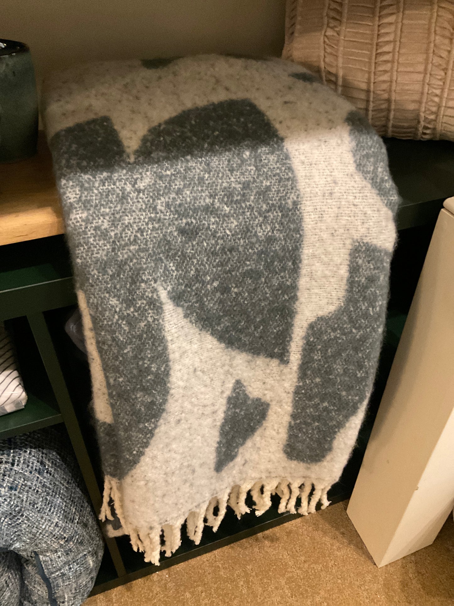 Abstract blue throw