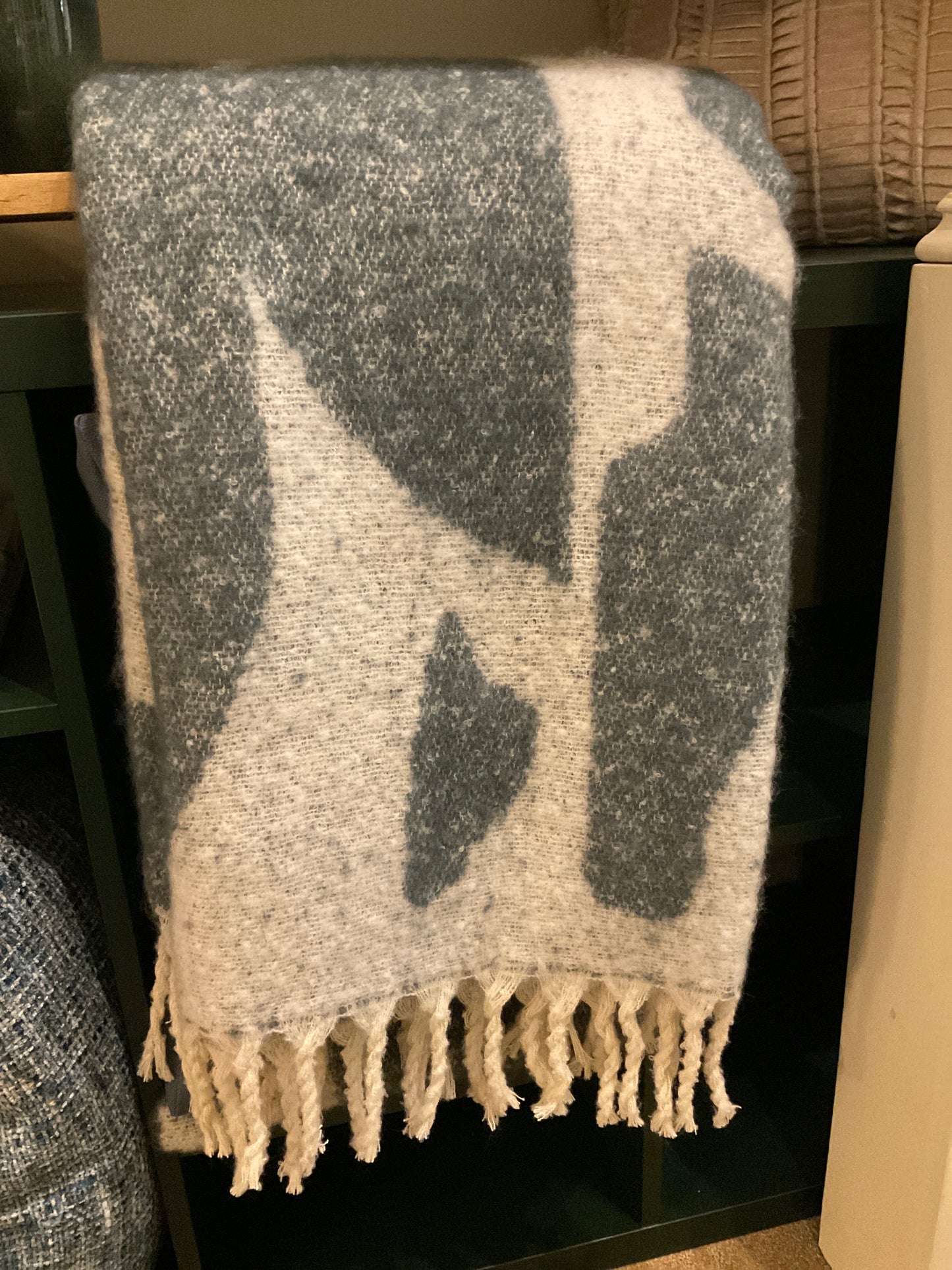 Abstract blue throw