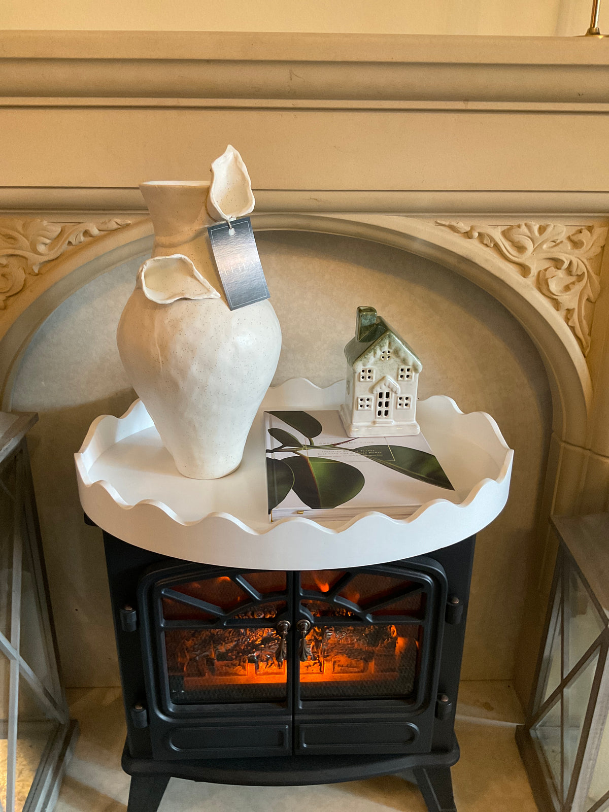 White Oval Petal Tray