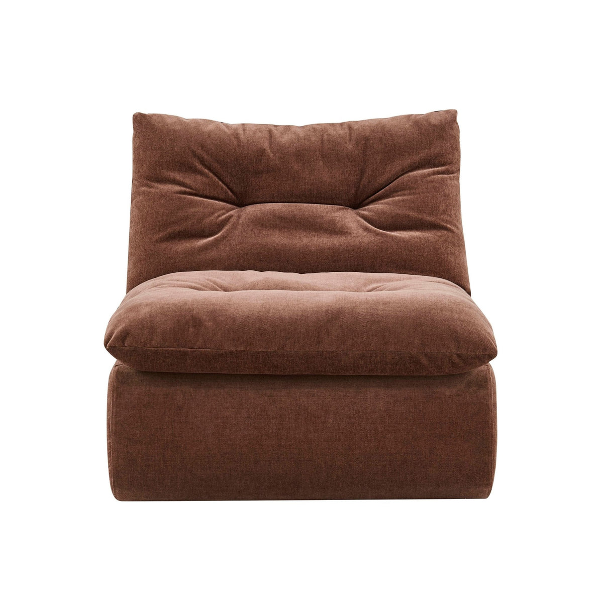 Immy Relaxed Accent Chair Chenille Dark Rust - front