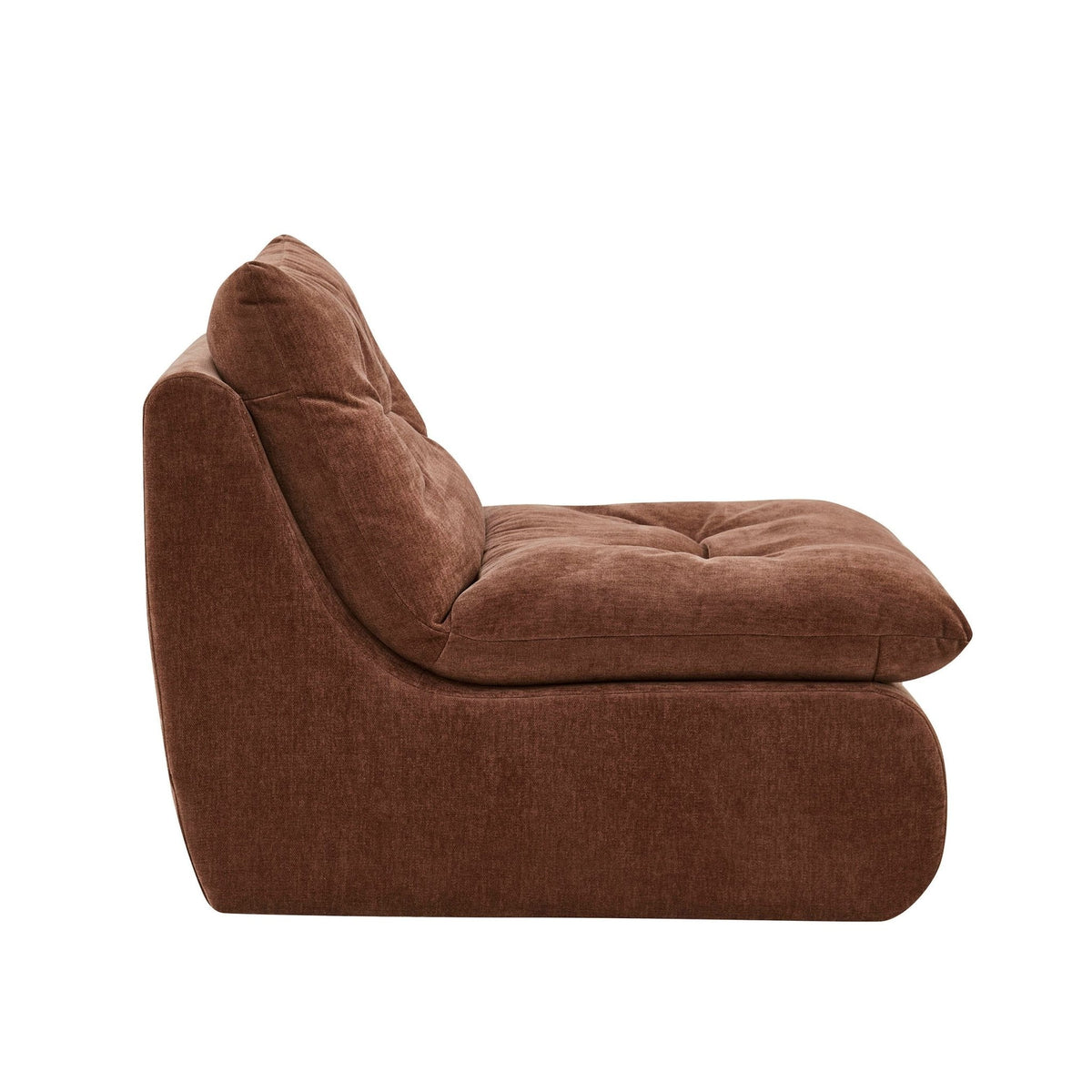 Immy Relaxed Accent Chair Chenille Dark Rust - back