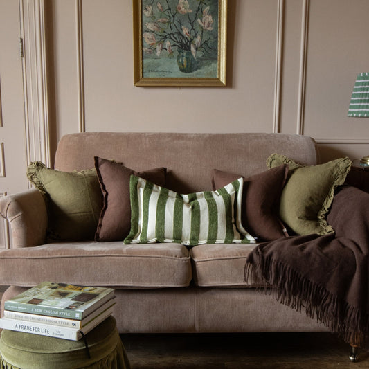 Ivy Rust Print Cushion
