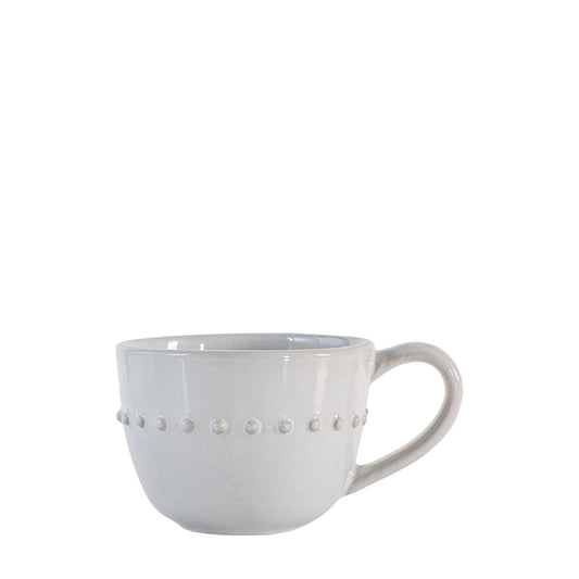 Organic Beaded Mug White — Set of 4