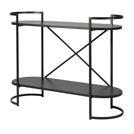 Aged Black Shelf Unit