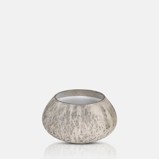 Medium Smokey Quartz Silver Candle