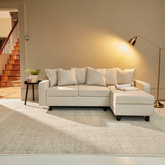 Tracey Cream Oatmeal Corner Sofa