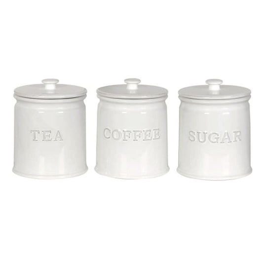 Ceramic Tea, Coffee and Sugar Jars
